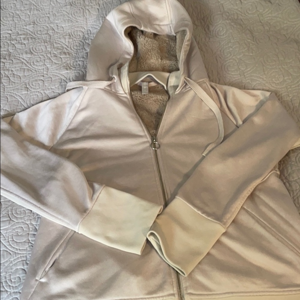 Athleta triumph luxe hoodie - light gray